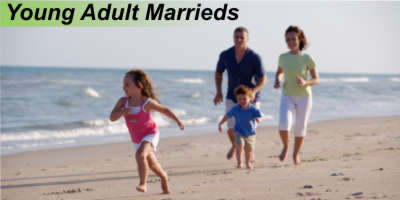 Banner YA Married - Couple on beach with two...