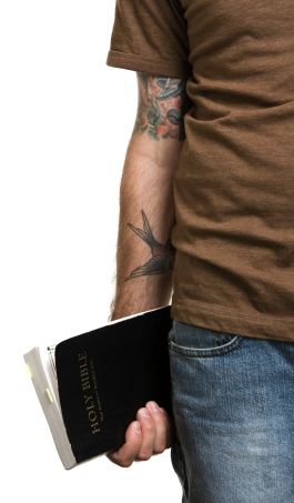 Young Adult holding Bible Young Adult holding Bible